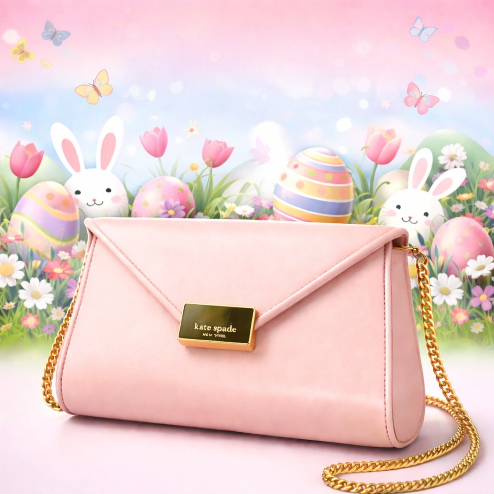 Kate Spade Anna Medium Leather Clutch & Shoulder Bag Moochi Pink MSRP $298 NWT - Picture 12 of 12